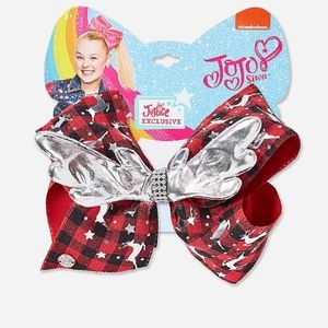 Plaid Reindeer JoJo Bow